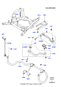 05B Querlenker/Stabilisat./Querträger L322 RANGE ROVER 2010 - 2012 (L322),Mit B6-Panzerung