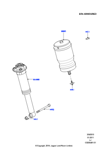 10C Hinterfedern/Stoßdämpfer L322 RANGE ROVER 2010 - 2012 (L322),Mit B6-Panzerung