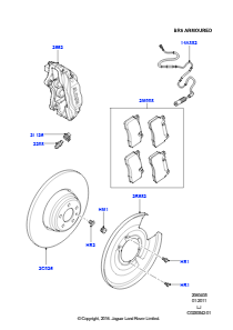 05D Bremsscheiben/Bremssättel hinten L322 RANGE ROVER 2010 - 2012 (L322),Mit B6-Panzerung