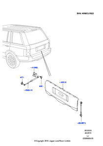 15C Tür - Gepäckraum L322 RANGE ROVER 2010 - 2012 (L322),Mit B6-Panzerung