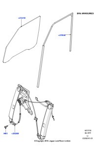 10B Scheiben/Fensterbet. - Tür vorn L322 RANGE ROVER 2010 - 2012 (L322),Mit B6-Panzerung