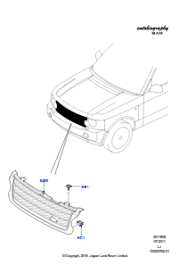 05B Kühlergrill/Stoßfänger vorn L322 RANGE ROVER 2010 - 2012 (L322),Autobiografie Black LE