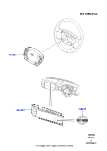 15C Airbag-System L322 RANGE ROVER 2010 - 2012 (L322),Mit B6-Panzerung
