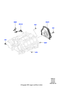 10 Zyl.block/Verschlußstopfen/Deckel L405 RANGE ROVER 2013 - 2022,4,4-Liter-DOHC-DITC-V8-Diesel