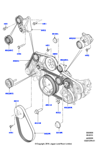 05A Riemenscheiben/Keilriemen L322 RANGE ROVER 2010 - 2012 (L322),4,4-Liter-DOHC-DITC-V8-Diesel