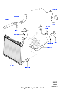10A Zw.kühler/Luftführung/Schläuche L322 RANGE ROVER 2010 - 2012 (L322),4,4-Liter-DOHC-DITC-V8-Diesel