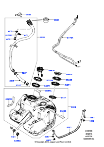 05A Kraftstoffbehälter L322 RANGE ROVER 2010 - 2012 (L322),4,4-Liter-DOHC-DITC-V8-Diesel
