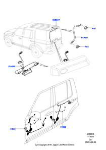 15C Kabelstrang - Karosserie u. Heck L319 DISCOVERY 4 2010 - 2016 (L319)