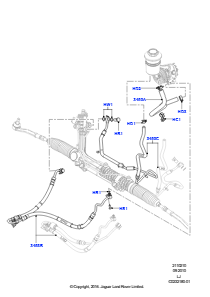 10C Vor-/Rückl.schläuche - Servolenk. L322 RANGE ROVER 2010 - 2012 (L322),4,4-Liter-DOHC-DITC-V8-Diesel