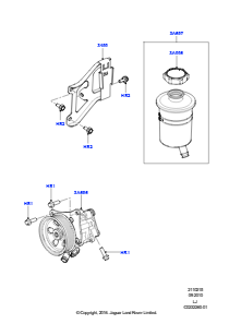 15C Befestigung - Pumpe - Servolenkung L322 RANGE ROVER 2010 - 2012 (L322),4,4-Liter-DOHC-DITC-V8-Diesel