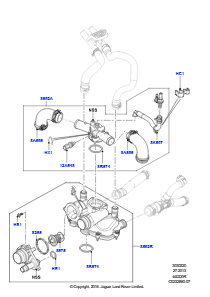 20A Thermostat/Gehäuse und Anbauteile L322 RANGE ROVER 2010 - 2012 (L322),4,4-Liter-DOHC-DITC-V8-Diesel