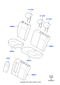 40F Bezüge - Rücksitz L359 FREELANDER 2 2006 - 2014 (L359),Sitzstoff