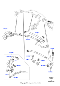 15L Heizungsschläuche L322 RANGE ROVER 2010 - 2012 (L322),Rechtslenker