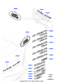 05A Schriftzüge L538 RANGE ROVER EVOQUE 2012 - 2018 (L538),Werk Halewood