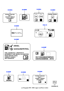 10B Etiketten L538 RANGE ROVER EVOQUE 2012 - 2018 (L538),Werk Halewood