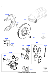 05A Bremsscheiben/Bremssättel vorn L538 RANGE ROVER EVOQUE 2012 - 2018 (L538),Werk Halewood