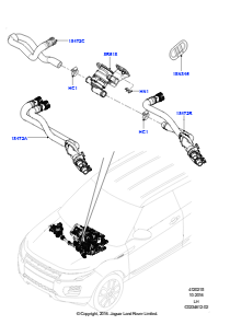 15A Heizungsschläuche L538 RANGE ROVER EVOQUE 2012 - 2018 (L538),Werk Halewood