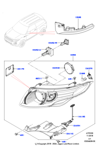 05A Scheinwerfer/Blinkleuchten vorn L538 RANGE ROVER EVOQUE 2012 - 2018 (L538),Werk Halewood