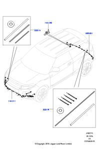 15A Kabelstrang - Karosserie u. Heck L538 RANGE ROVER EVOQUE 2012 - 2018 (L538),Werk Halewood