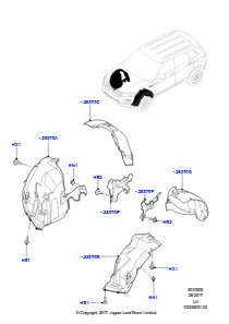 05C Front-, Stehbleche u. Längsträger L538 RANGE ROVER EVOQUE 2012 - 2018 (L538),Werk Halewood