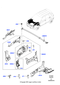 05B Front-, Stehbleche u. Längsträger L538 RANGE ROVER EVOQUE 2012 - 2018 (L538),Werk Halewood