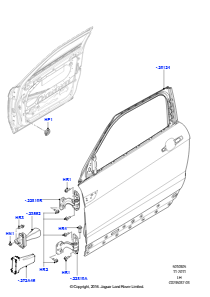 05A Türen v., Scharniere u. Dicht. L538 RANGE ROVER EVOQUE 2012 - 2018 (L538),Werk Halewood