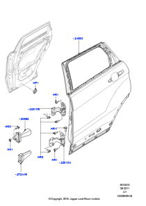 10A Türen h., Scharniere u. Dicht. L538 RANGE ROVER EVOQUE 2012 - 2018 (L538),Werk Halewood