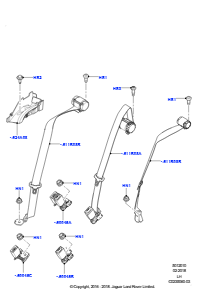 10A Sicherheitsgurte hinten L538 RANGE ROVER EVOQUE 2012 - 2018 (L538),Werk Halewood