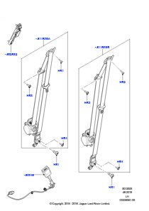 05A Sicherheitsgurte vorn L538 RANGE ROVER EVOQUE 2012 - 2018 (L538),Werk Halewood