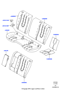 35B Rücksitzpolst./Verkleidungen&Heiz. L538 RANGE ROVER EVOQUE 2012 - 2018 (L538),Werk Halewood