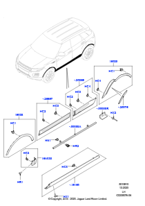 10A Zierleisten L538 RANGE ROVER EVOQUE 2012 - 2018 (L538),Werk Halewood