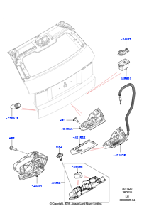 20A Betät.-mech. - Schloss - KD/Heckkl. L538 RANGE ROVER EVOQUE 2012 - 2018 (L538),Werk Halewood