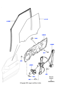 10A Scheiben/Fensterbet. - Tür vorn L538 RANGE ROVER EVOQUE 2012 - 2018 (L538),Werk Halewood