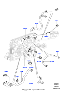 05A Leitungen u. Schläuche - Kühlsystem L538 RANGE ROVER EVOQUE 2012 - 2018 (L538),Werk Halewood