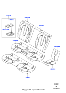 35A Rücksitzpolst./Verkleidungen&Heiz. L538 RANGE ROVER EVOQUE 2012 - 2018 (L538),Werk Halewood