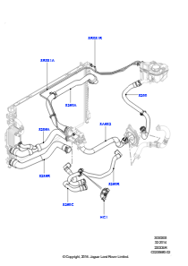 05B Leitungen u. Schläuche - Kühlsystem L538 RANGE ROVER EVOQUE 2012 - 2018 (L538),2.2L CR DI 16V Diesel