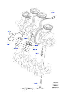05A Kurbelwelle/Kolben/Lagerschalen L538 RANGE ROVER EVOQUE 2012 - 2018 (L538),Werk Halewood