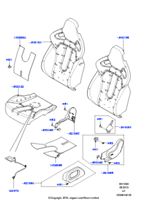 20C Polster, Verkl. & Heiz. - Vorders. L538 RANGE ROVER EVOQUE 2012 - 2018 (L538),Werk Halewood