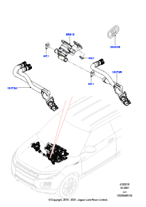 15B Heizungsschläuche L538 RANGE ROVER EVOQUE 2012 - 2018 (L538),Werk Halewood