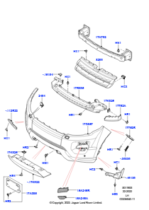 05B Kühlergrill/Stoßfänger vorn L538 RANGE ROVER EVOQUE 2012 - 2018 (L538),Werk Halewood