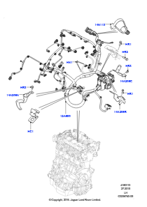 10A Kabelstrang - Motor u. Spritzwand L538 RANGE ROVER EVOQUE 2012 - 2018 (L538),Werk Halewood