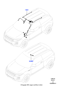 15B Kabelstrang - Karosserie u. Heck L538 RANGE ROVER EVOQUE 2012 - 2018 (L538),Werk Halewood