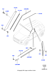 05C Türen v., Scharniere u. Dicht. L538 RANGE ROVER EVOQUE 2012 - 2018 (L538),Werk Halewood