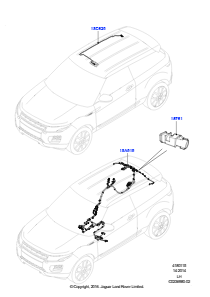 15D Kabelstrang - Karosserie u. Heck L538 RANGE ROVER EVOQUE 2012 - 2018 (L538),Werk Halewood