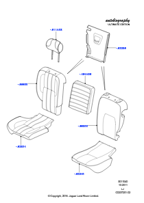 40G Bezüge - Rücksitz L322 RANGE ROVER 2010 - 2012 (L322),Autobiographie Ultimate Edition