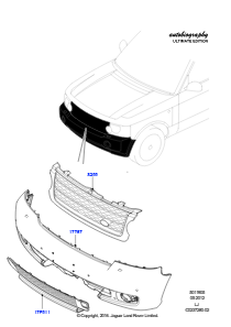 05C Kühlergrill/Stoßfänger vorn L322 RANGE ROVER 2010 - 2012 (L322),Autobiographie Ultimate Edition