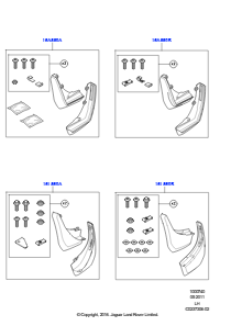 40 Schmutzfänger - vorn und hinten L538 RANGE ROVER EVOQUE 2012 - 2018 (L538),Gebaut in Brasilien