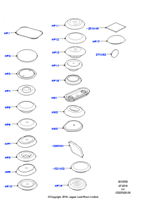 05A Abdeckstopfen - Karosserie L538 RANGE ROVER EVOQUE 2012 - 2018 (L538),Werk Halewood
