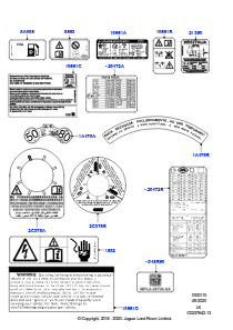 10B Etiketten L405 RANGE ROVER 2013 - 2022