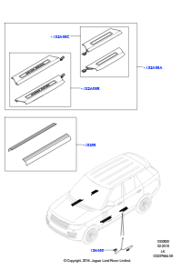 20 TÜRSCHWELLERBLENDEN L405 RANGE ROVER 2013 - 2022